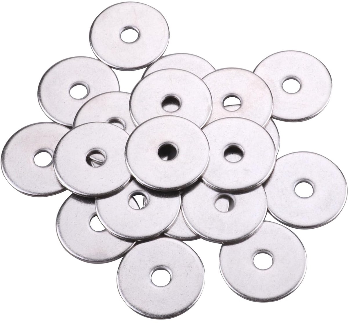 Sluitringen (20 stuks) M5x25x1.5mm Grote Platte Ringen Carrossieringen RVS A2-304 Roestvrijstalen Sluitring voor Schroeven & Moeren & Draadeinden