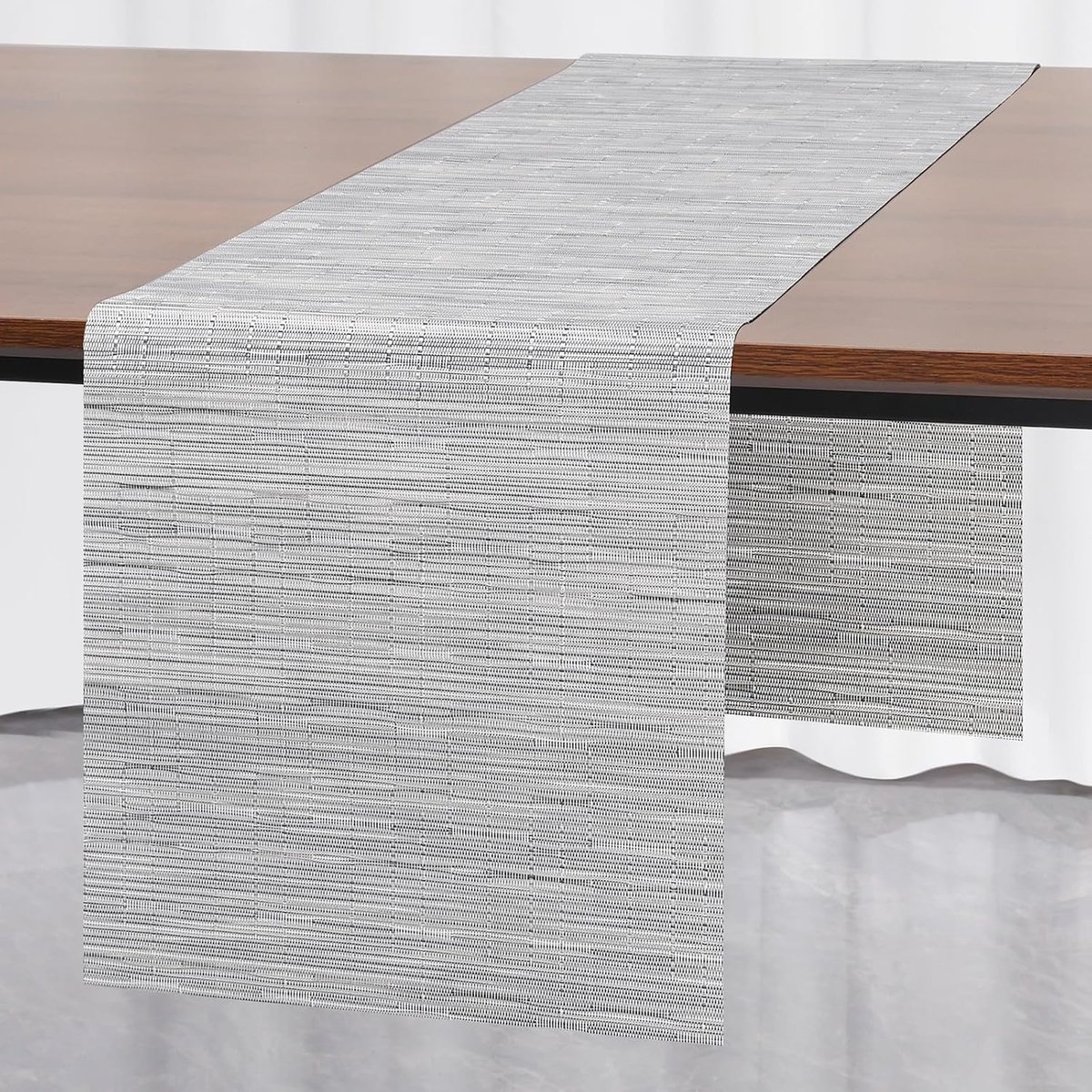 Wasbare Tafelloper op Rol Tafeldecoratie voor Eettafel Vinyl | Geschikt voor Verjaardag Bruiloft Feest Thuis Buiten en Restaurant (Zilvergrijs 40 X 140 cm)