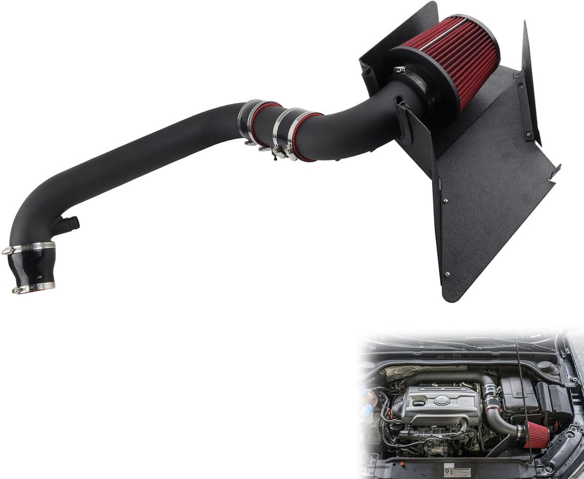 Lucht Inlaat Set Compatibel met Audi A3/S3 8P (09-13), VW Jetta GLi MK6 (12-14), Beetle A5 (12-13), Passat B7 (12-16) & Tiguan (09-18) with 2.0L TSI