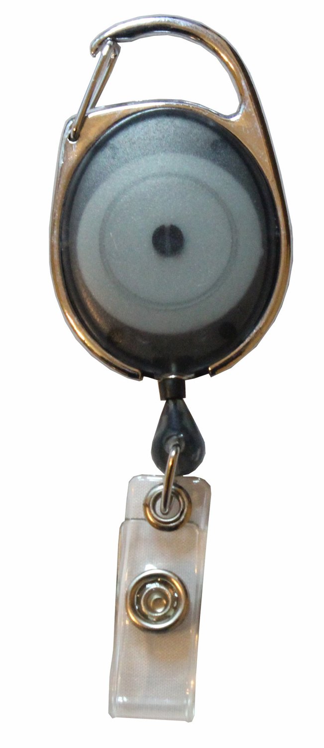 Intrekbare badgehaspel - 70 cm kabel - Zwart — afbeelding 2