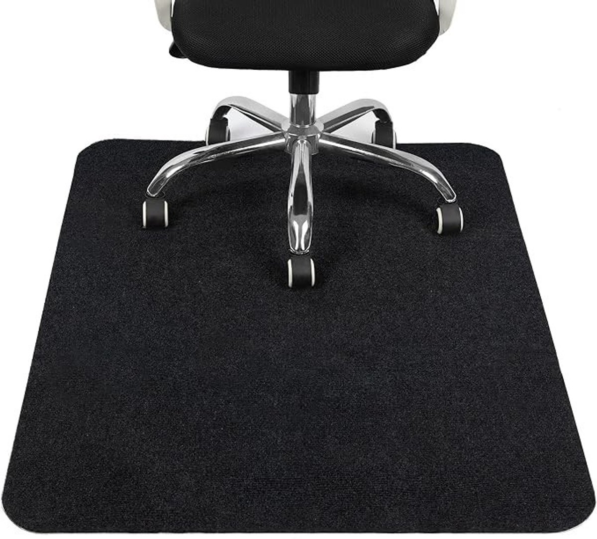 Livatto Vloerbeschermingsmat voor bureaustoel – Antislip Onderlegger 90x120 cm – Zwart – Geschikt voor Harde Vloeren