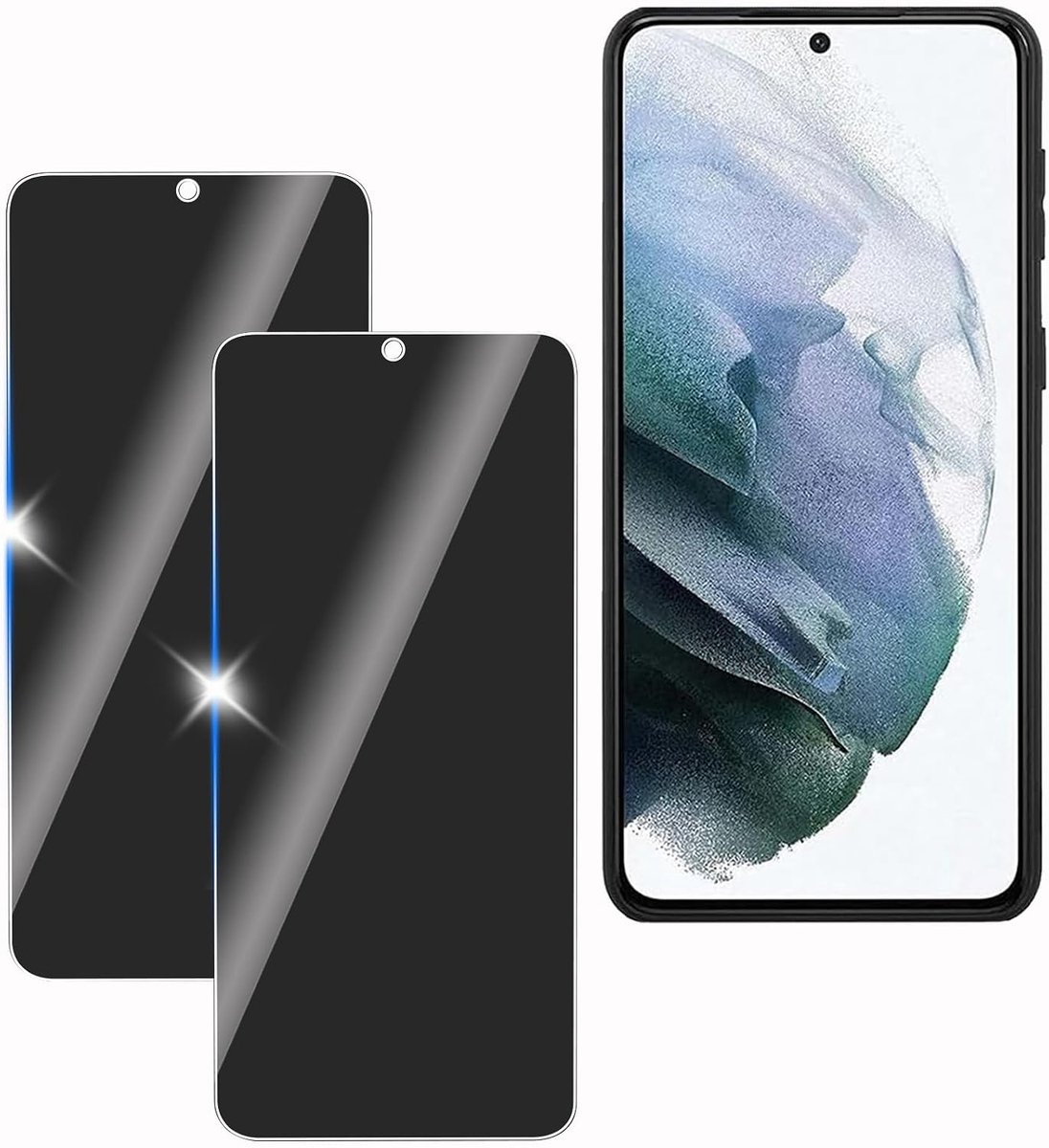 Voor Xiaomi Redmi Note 10 5G 2 stuks privacy scherm anti-snoop film, anti-spion beschermglas film,privacy scherm, 9H hardheid, krasbestendig