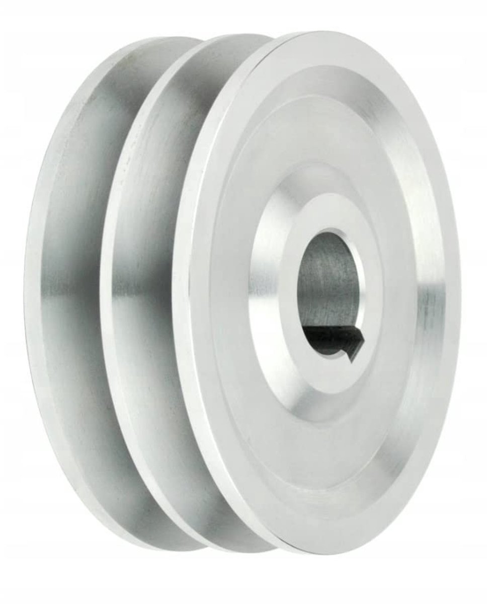 V-riemschijf 60 mm, 2-polig, voor V-riemen SPB 17 mm, as 24 mm, varianten riemschijven 60 mm-160 mm, as van 19 mm tot 42 mm met wiggroef, dubbel wiel 2 x 17 mm riemwiel, riemaandrijving