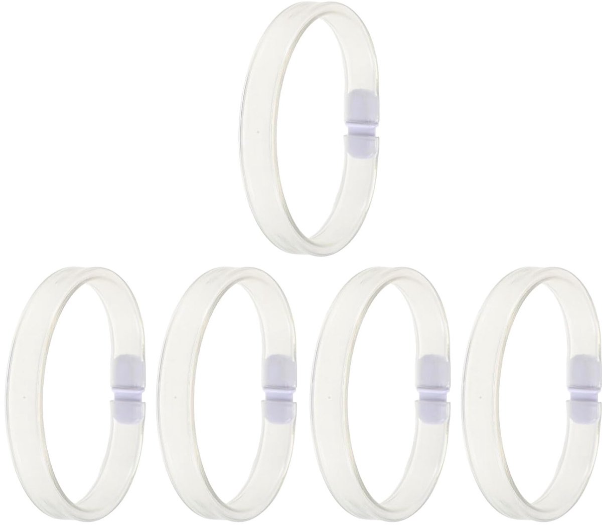 5 Stuks Waterdichte Herbruikbare Id Polsbandjes met Schrijfbare Inzet voor Patiënten Feestgangers Sportevenementen Zachte Plastic Armbanden voor Veilige Identificatie Crowd Control