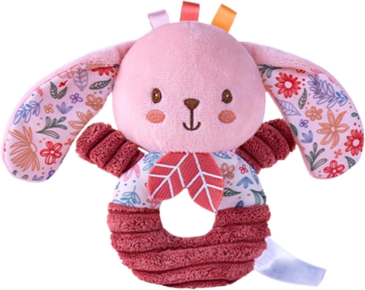 Knuffeldier rammelaar, pluche rammelaar gevulde pluche shaker ringrammelaar