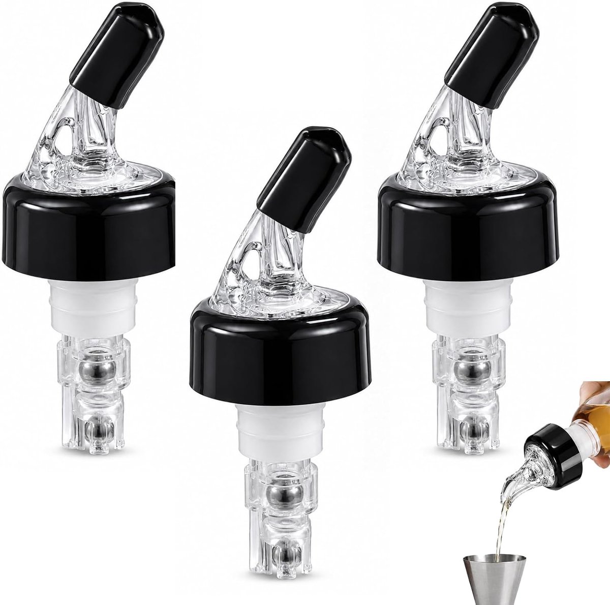 Schenktuit met doseerhulp, 20 ml, 40 ml, 45 ml, borrelschenktuit