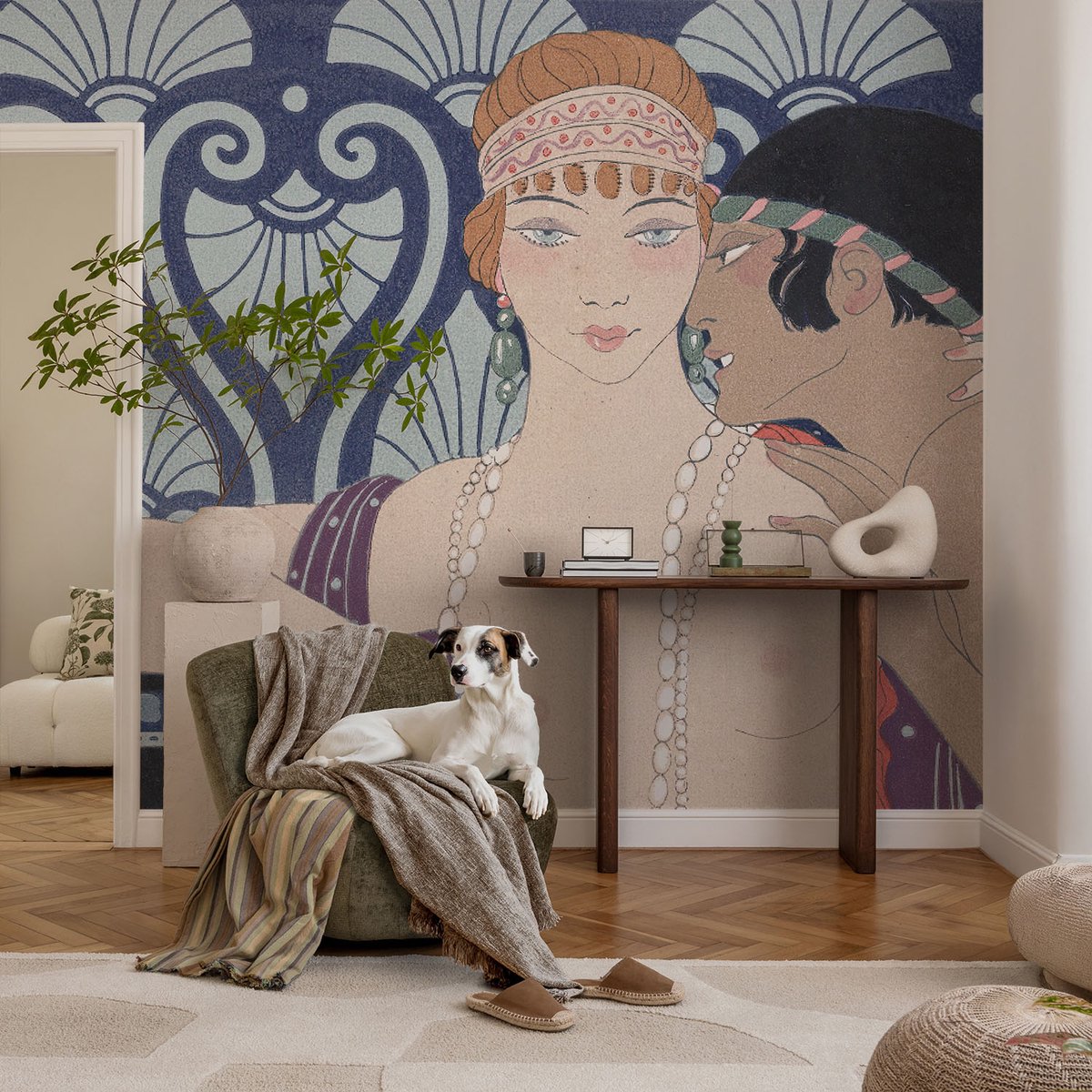 Coloray Vliesbehang - Marine Snellijm Behang - 104x70 cm - Artistiek Echtpaar Fotobehang Vlies - Woonkamer behang Deel - Muurschildering - Woonkamer behang