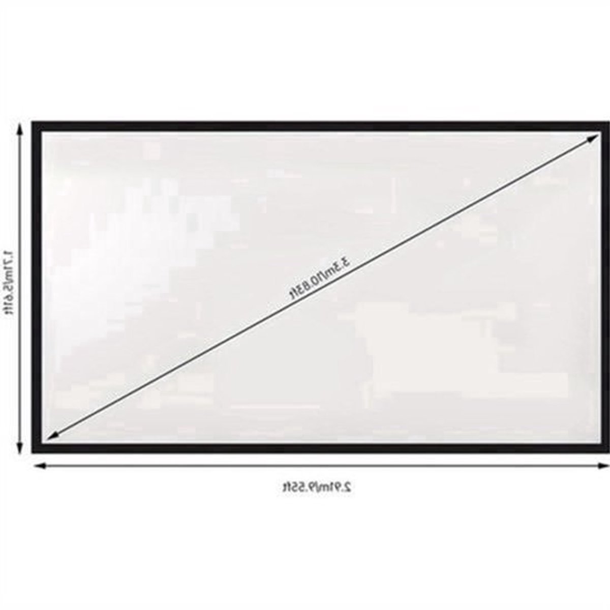 Projectiescherm – Beamer Scherm – Projectiedoek – Beamerscherm – Projectorscherm – 3,3 Meter Groot – Aluminium Frame – 160° Kijkhoek – 16:9 4K HD