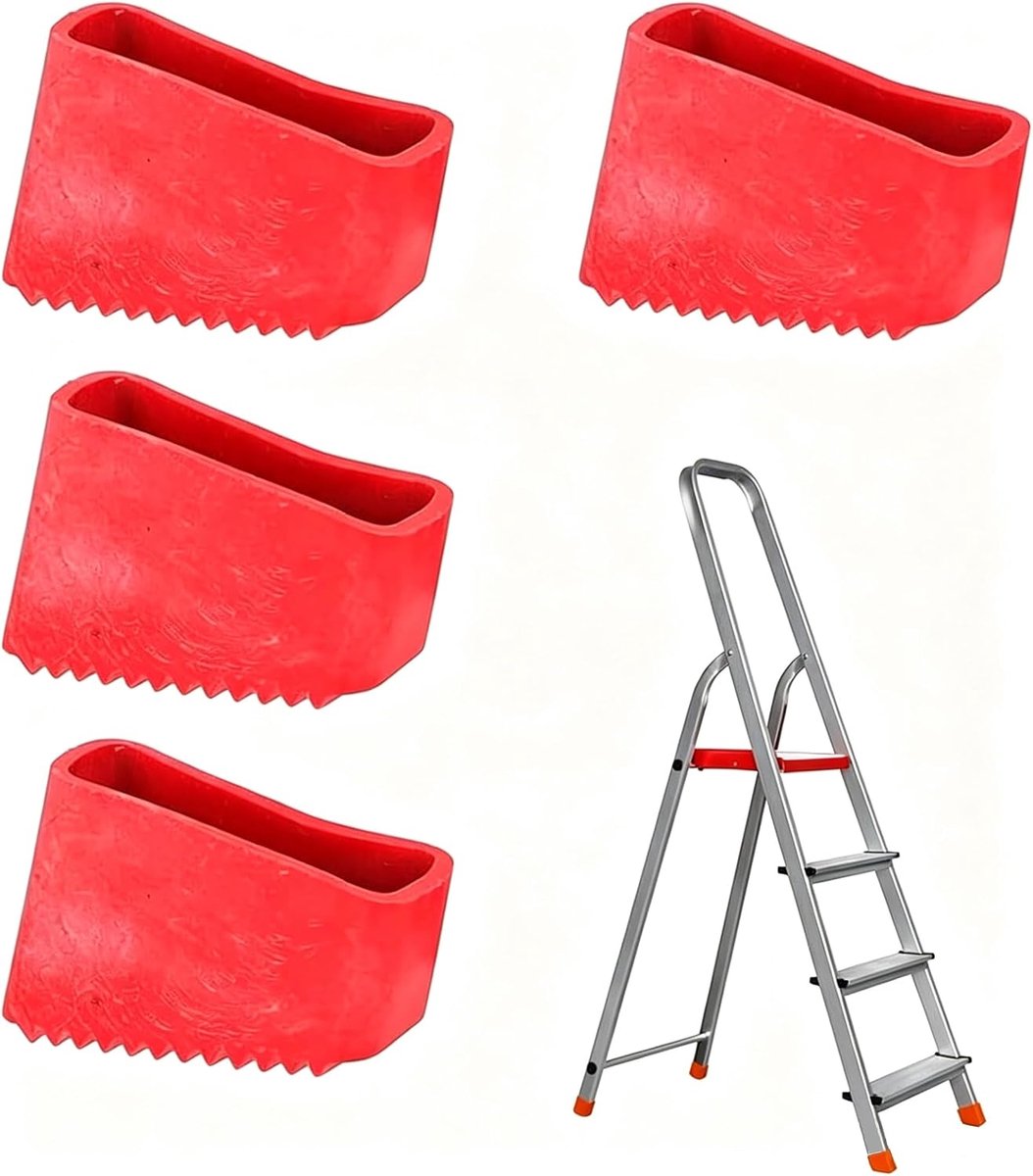 4 stuks laddervoeten, laddervoeten 50x22 mm, vervangende voeten voor ladders, rubberen laddervoeten, antislip laddervoeten, ladders voor laddervoeten universele voetbedekkingen voor