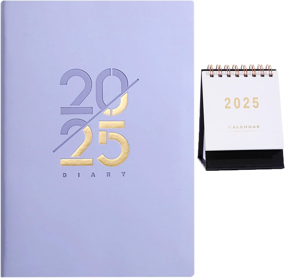 2025 A5 Met Minikalender 2025, Planner Boekkalender 2025 Dagindeling Met Maandlabels Voor Schrijven, Werken, Leren, Agenda (Paars)