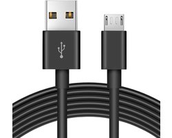 5M Power verlengkabel voor Wyze Cam, YI Camera, Nest Cam, Blink, Netvue, Kasa Cam, Cloud Camera, Furbo Dog, Arlo Q, USB naar Micro USB Extension Opladen en Data Sync Cord (zwart)
