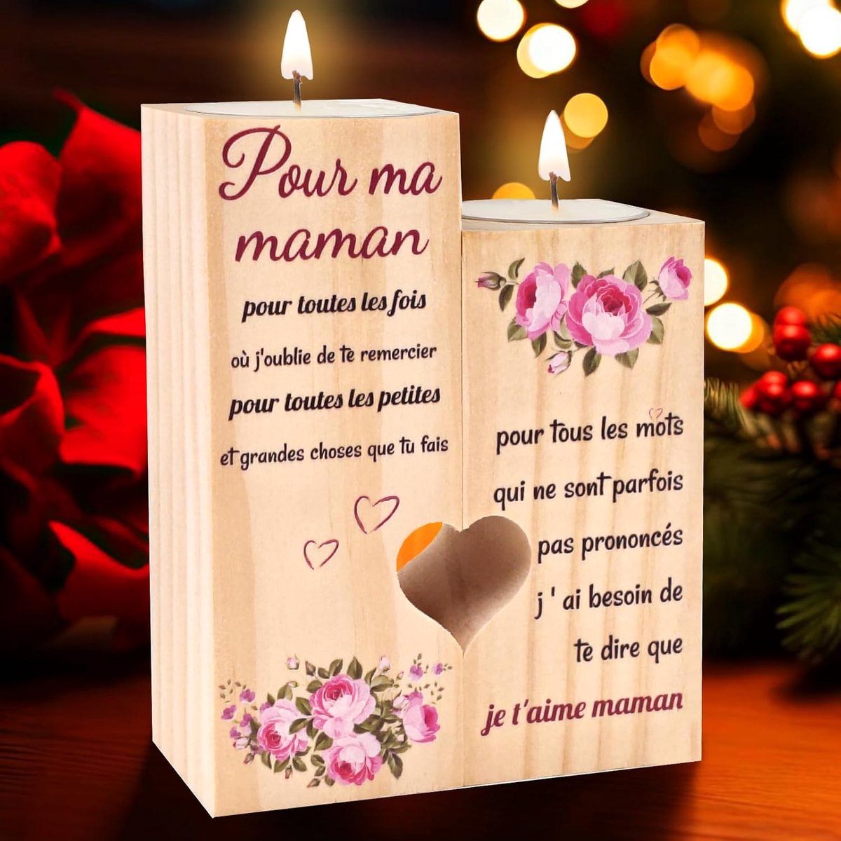 Cadeau voor moeder, verjaardag, nuttig, cadeau voor moederdag, kandelaars, cadeau voor mooie moeder, kerstkandelaar, cadeau-idee voor mijn moeder voor Kerstmis, kaars, kandelaar