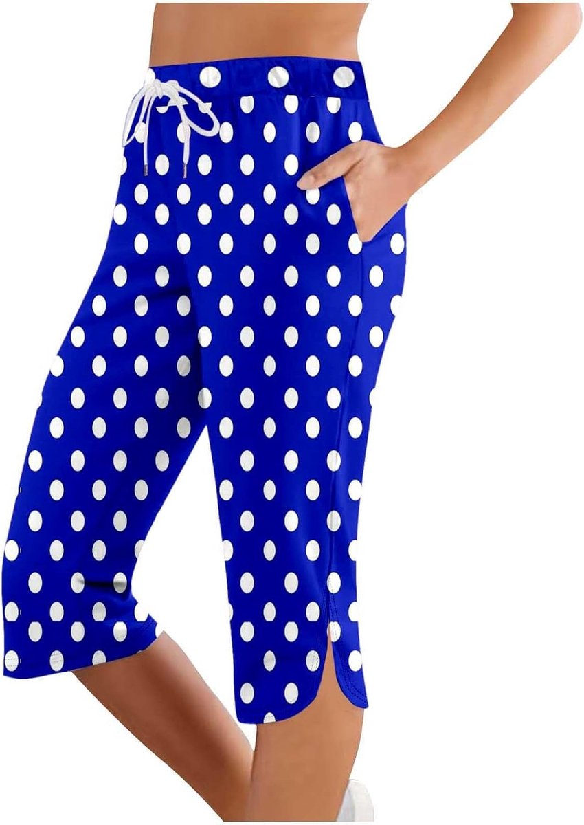 Broek Dames Zomer Brede Hoge Taille Vloeiende Textuur Zacht Chic Strand Bohemian Los Recht Katoen Lichtgewicht met Zakken Mode A109