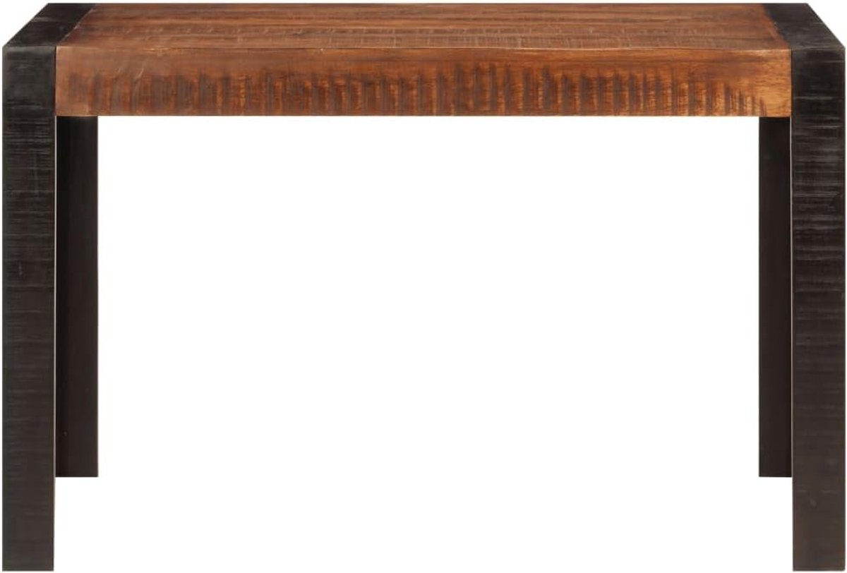 Eettafel, 120 x 60 x 76 cm, van massief mangohout, retrostijl, robuust tafelblad voor keuken of eetkamer, onderhoudsvriendelijk met vochtige doek