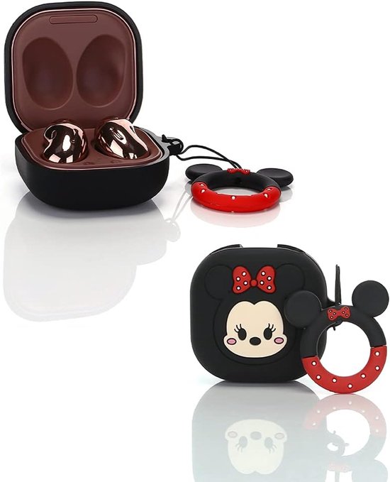 (2 stuks + reinigingspen) XMBYGY siliconen hoes voor Galaxy Buds FE (2023) / Buds2 Pro (2022) / Buds 2 (2021) / Buds Pro (2021) / Buds Live (2020) Beschermhoes met 3-in-1 reinigingsborstel pen — afbeelding 2