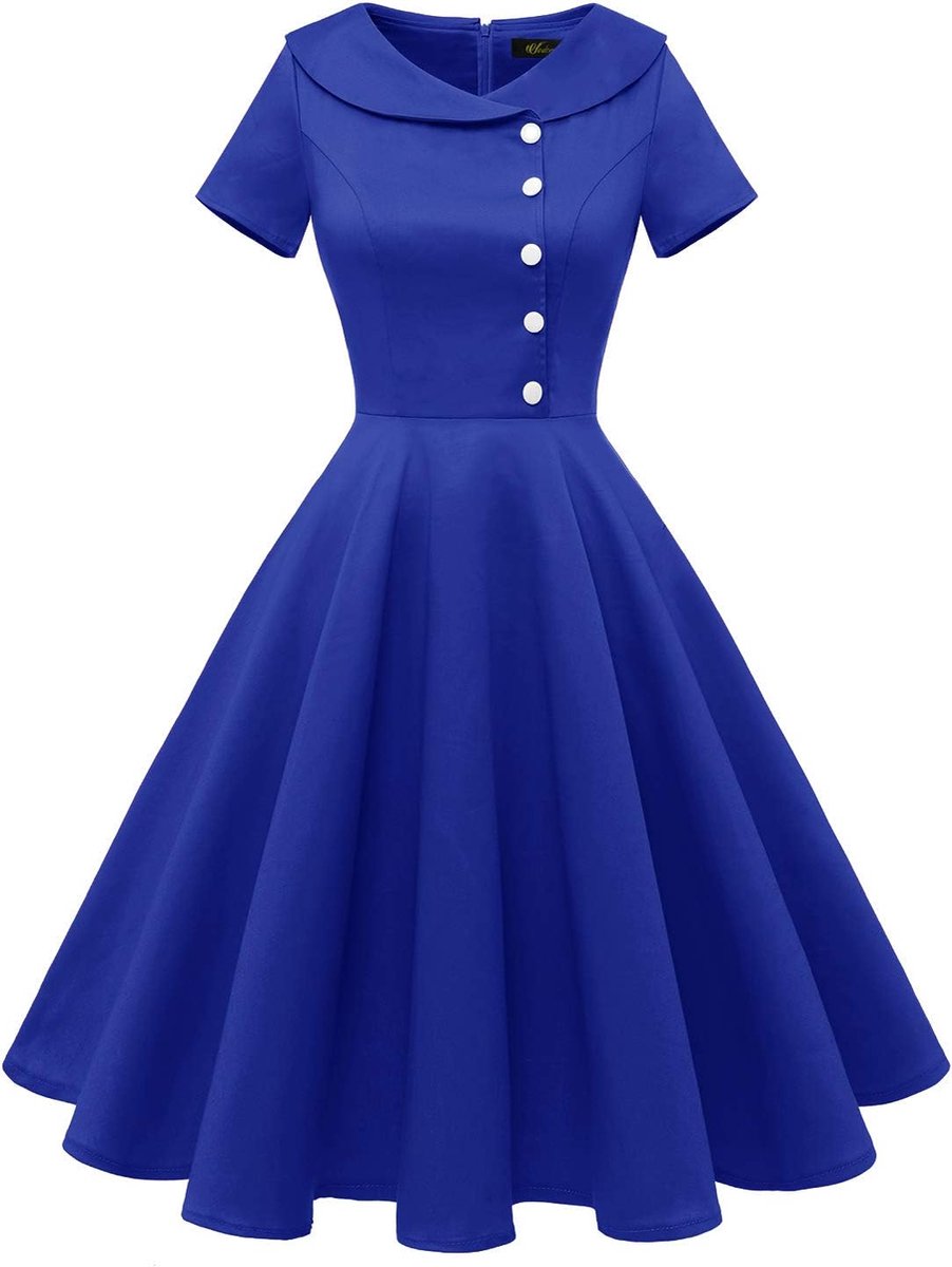 Cocktailjurk voor dames, rockabilly-jurk, feestelijke avondjurk, korte vintage jurk, jaren ‘50-jurk