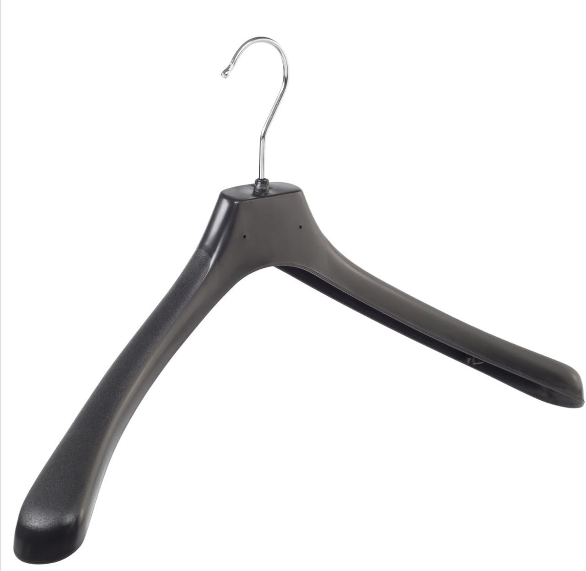 Kleerhanger, Mantelhanger, Kostuumhanger, Jassenhanger, set van 40 Stuks, Kunststof, Zwart, Brede schouders, 360° Draaibare Haak, 50 cm (LX50_00/40)