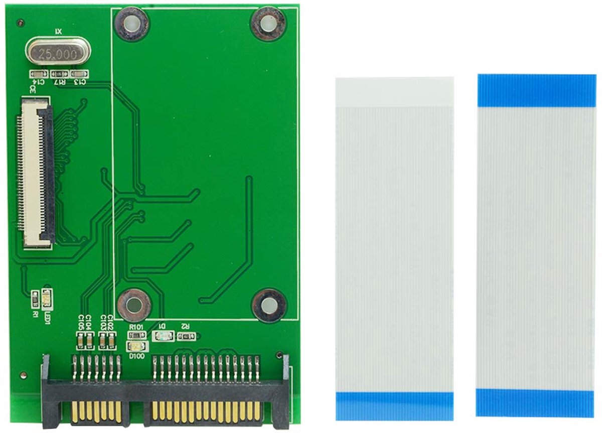 SSD/HDD Adapterkaart 1.8" - 40 Pin - LIF Flatchip - Met SATA-kabel - Voor gegevensoverdracht