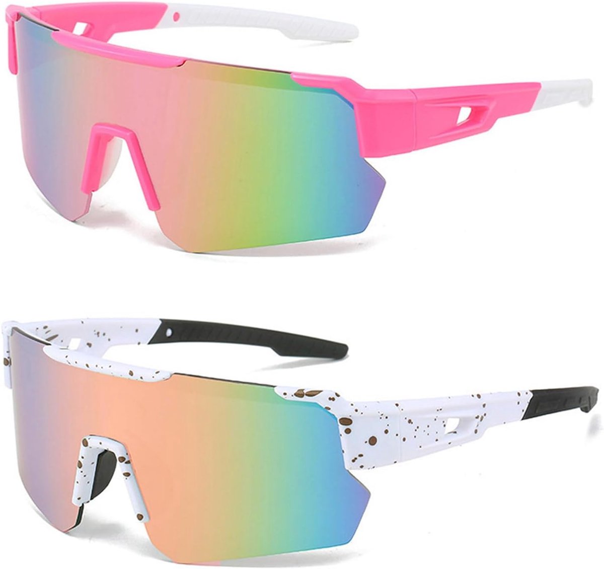 Sportzonnebril voor dames en heren, gepolariseerde zonnebril voor outdooractiviteiten, MTB, racefiets, fietsen, skiën, zonnebril met UV400