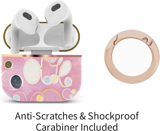 Arts Compatibel met AirPods 3e generatie, kunsthoes, rosé gouden hardcover met sleutelhanger, orphisme, abstract, roze (Hilma af Klint-Die Nr.5) — afbeelding 5