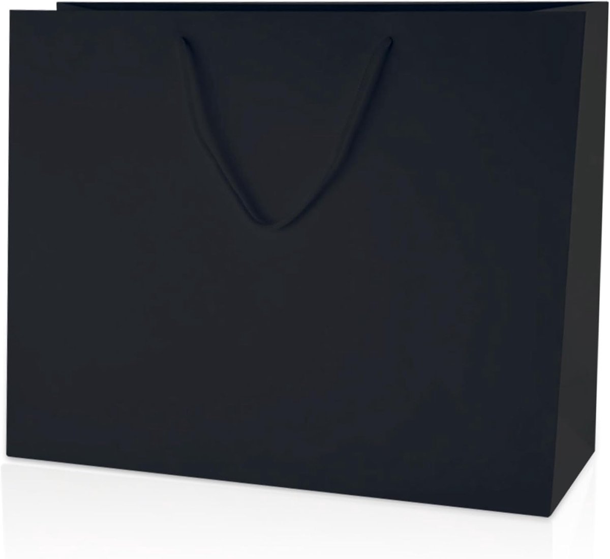 30 zwarte grote matte cadeautassen 40x30x13cm