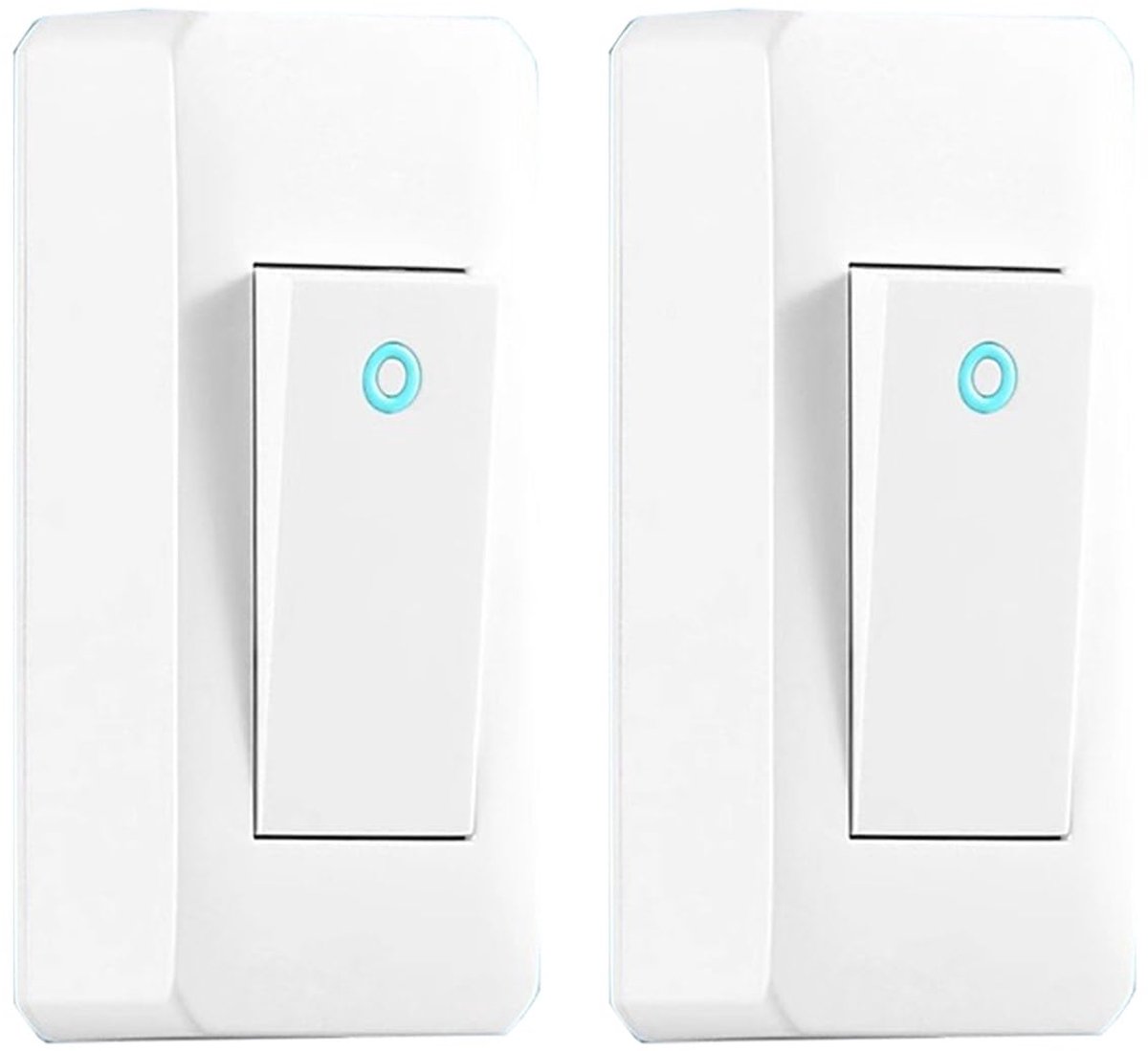 10A inline kabelschakelaar voor lampen, eenpolige schakelaar, 250 V, bureaulamp, inline lichtschakelaar met lichtindicator, wit, verpakking van 2 stuks