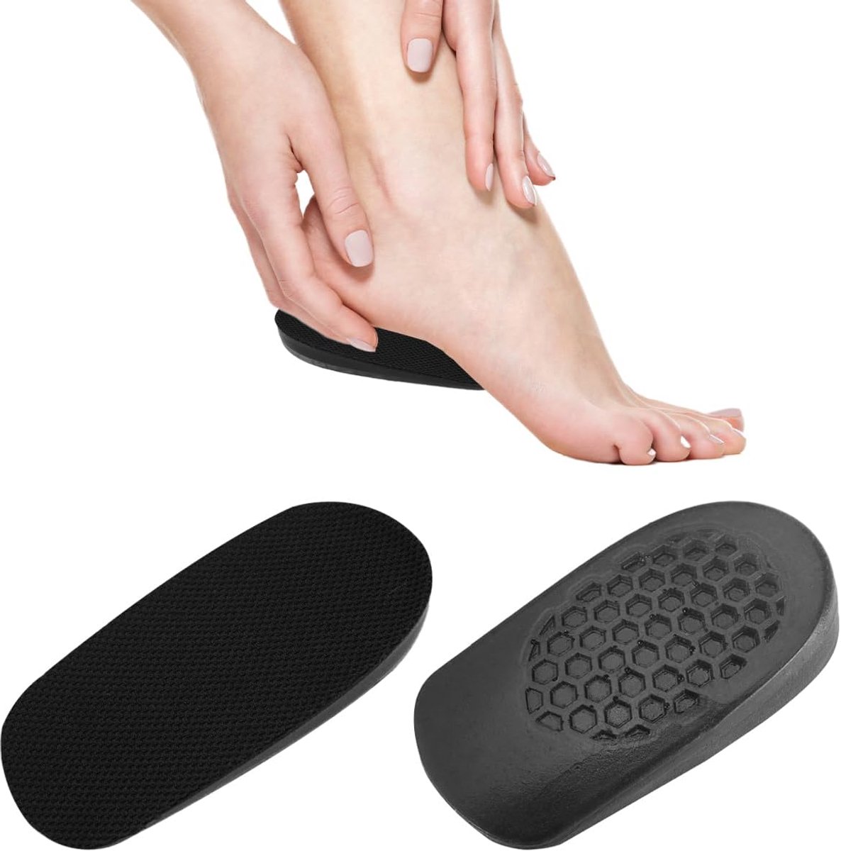 2 Stuks Hoogteverhogende Inlegzolen 1,5cm, Comfortabele en Schokdemping