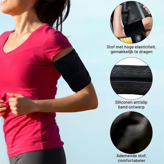 2 stuks compressiearmen, onderarmbandage, glucosesensor, bescherming armband Libre, Medtronic, Dexcom of Omnipod, comfortabele herbruikbare diabetische band (XL, zwart) — afbeelding 2