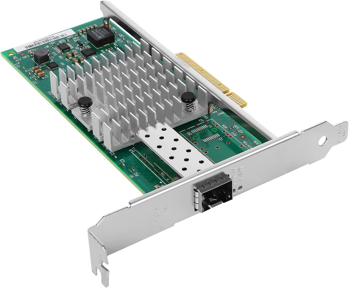 Image of 10GbE Single Port SFP+ PCI-E NIC Card for Intel 82599ES Chip X520-DA1 PCI x8 LAN Support Windows Server/Linux/VMware