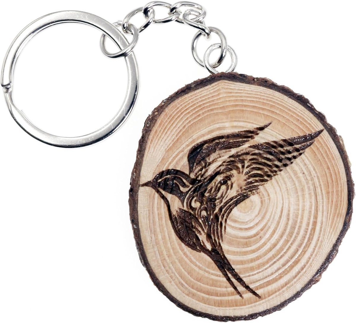Generico Sleutelhanger hout natuur symbool lente zwaluw zwaluw vogel tribal