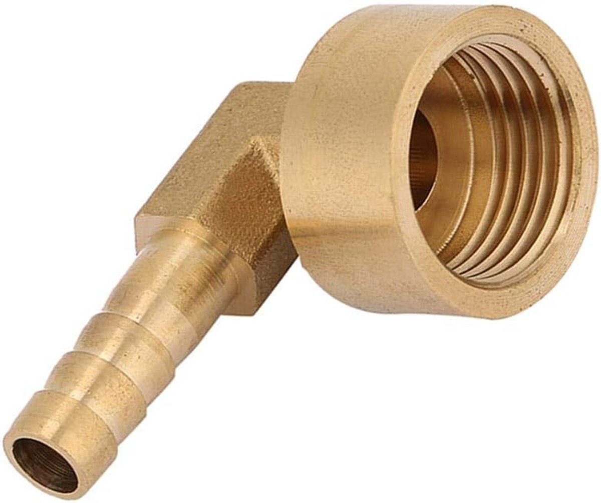 Akozon G1/2 Binnendraad Messing Elleboogslang Barb Koppeling Connector Gezamenlijke adapterfitting(10mm)