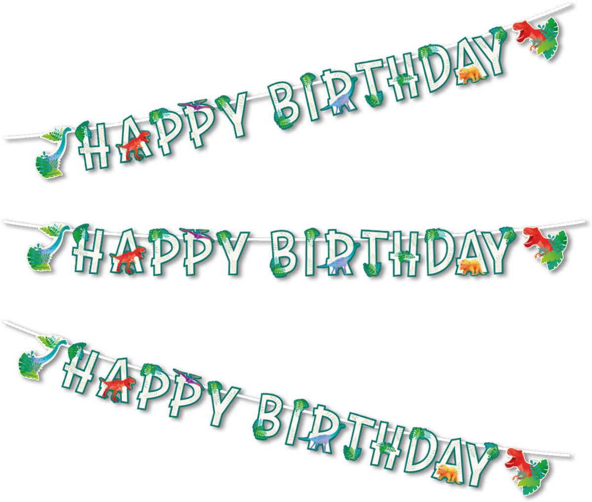 LUQ – Dino Kinderfeestje Slinger – 3m – Jurassic Birthday Decor – T-Rex Party Verjaardag Versiering – Direct Ophangen