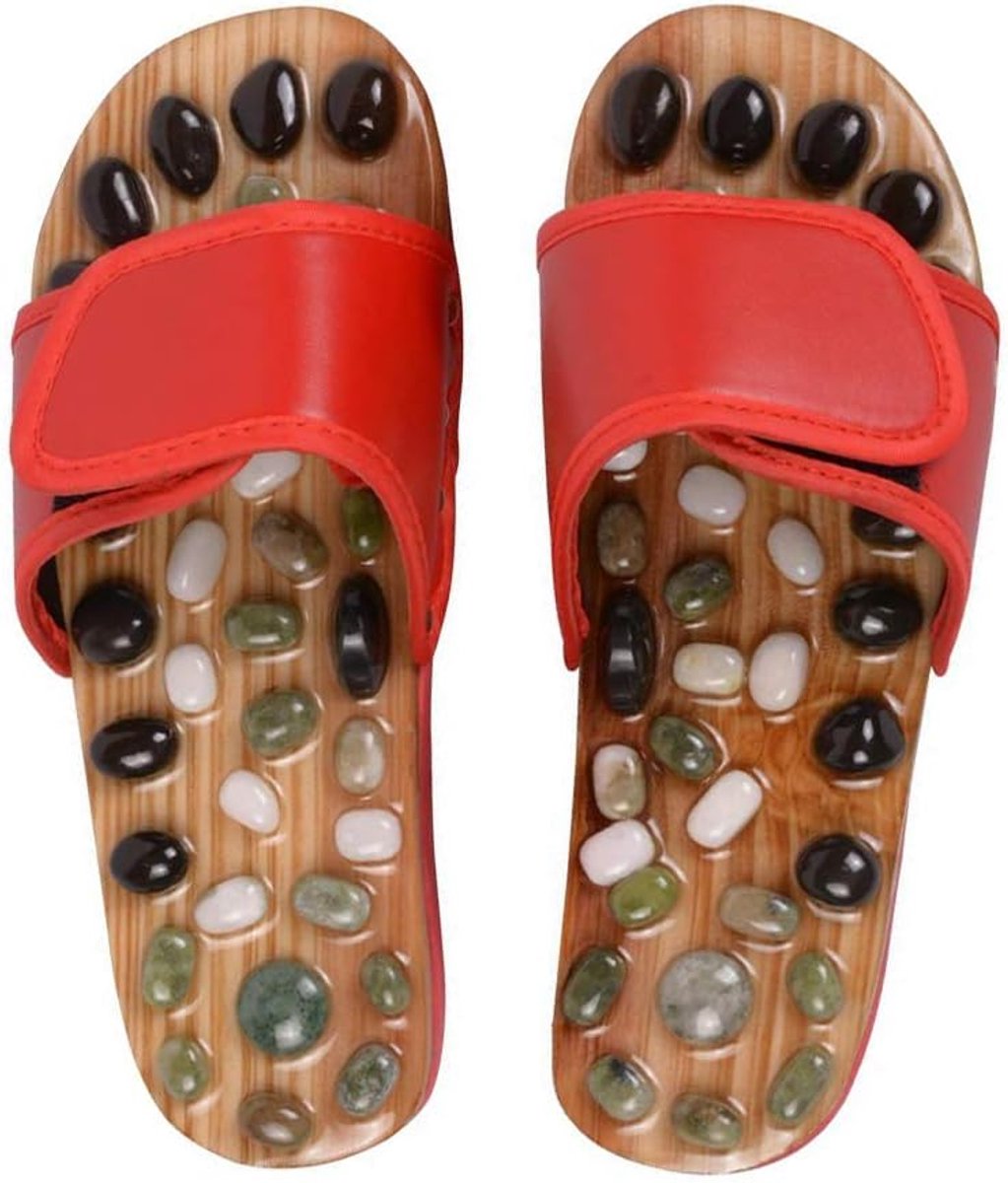 Massageschoenen, acupressuur voetmassage pantoffels voor voetverzorging ontspanning (EU 39)