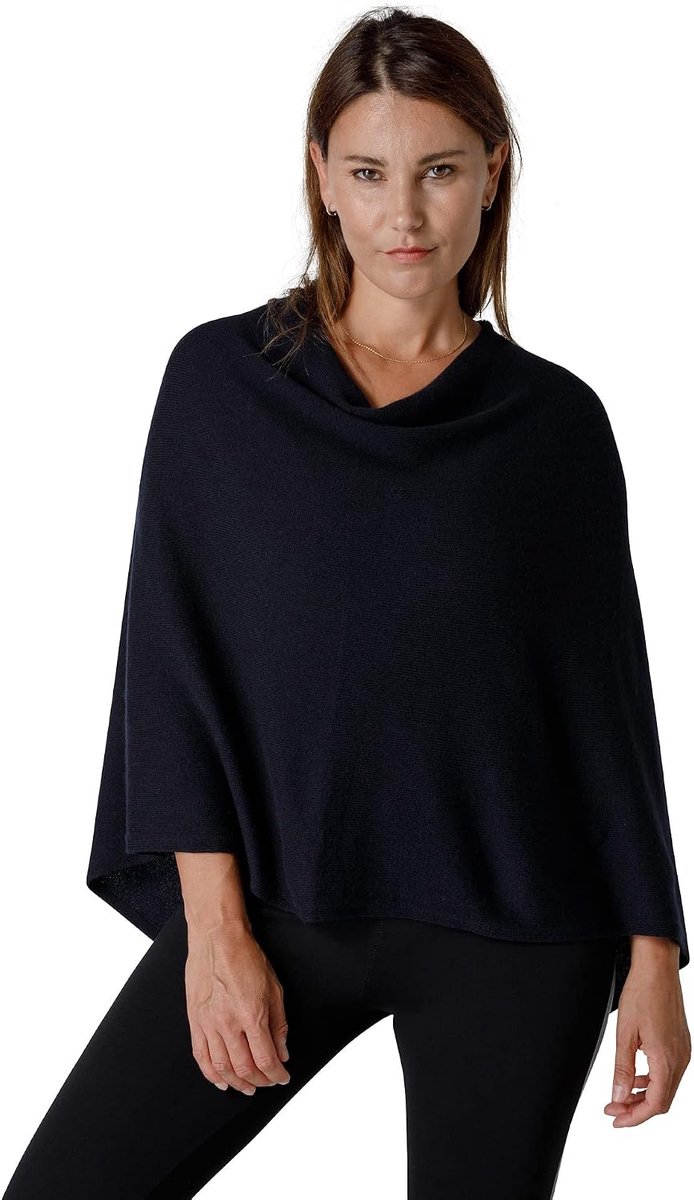 cashmere galvan Ponchio | 100% zuiver kasjmier | Made in Italy, Blauw,