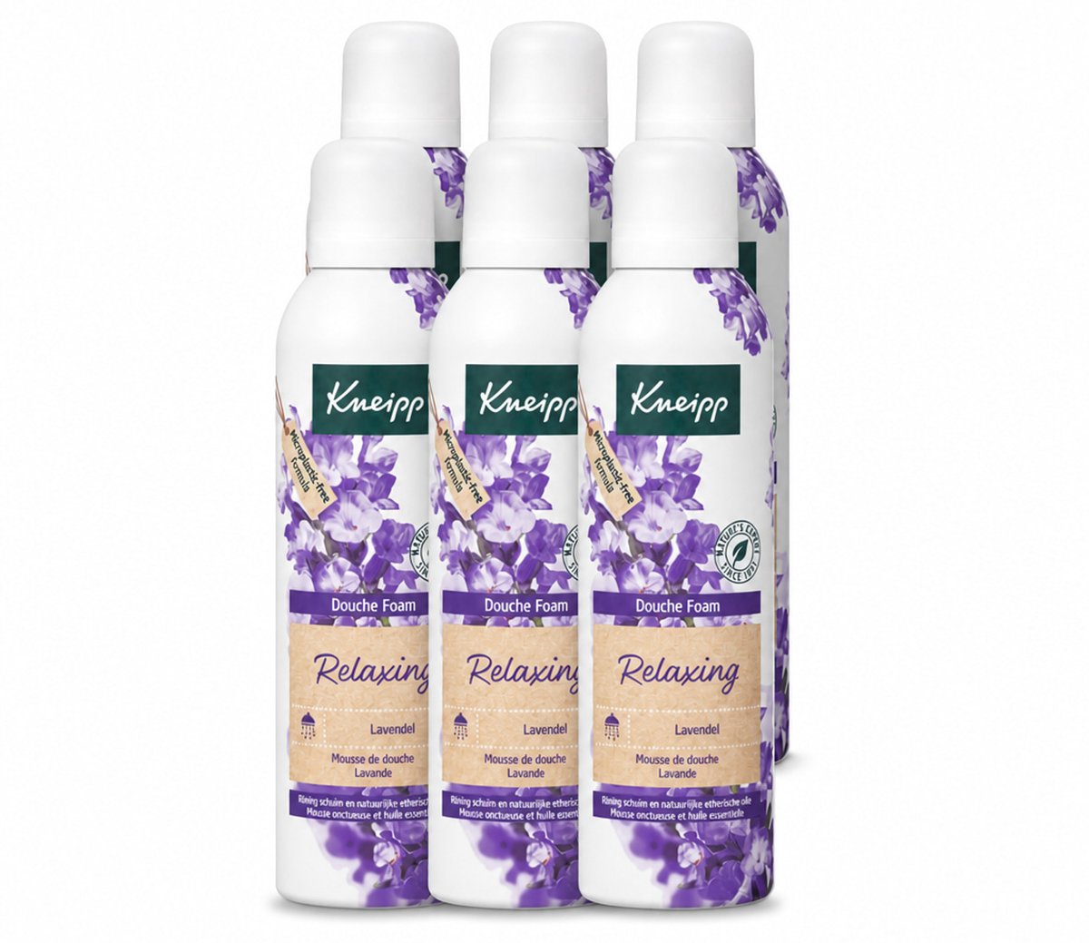 6 x Kneipp - Douche schuim - Relaxing - Lavendel - 200 ml - Voordeelverpakking - 6 stuks