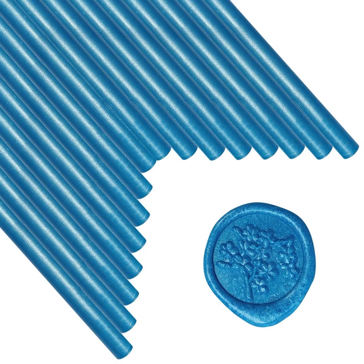 16 stuks lijmpistool afdichtingswax sticks voor Wax Seal Stempel, Wax Seal Stick voor 0,44 inch lijmpistool, voor bruiloft uitnodigingen, enveloppen (Blue)