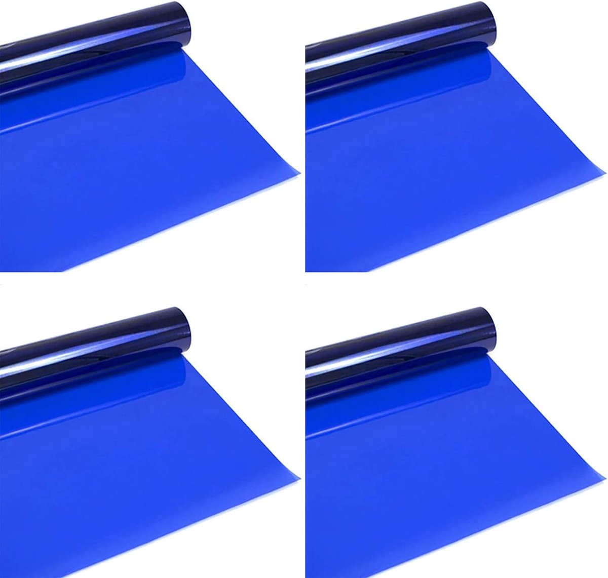 40 x 50 cm Kleurfilterfolie, Blauw, CTB, 4 Stuks, Transparante