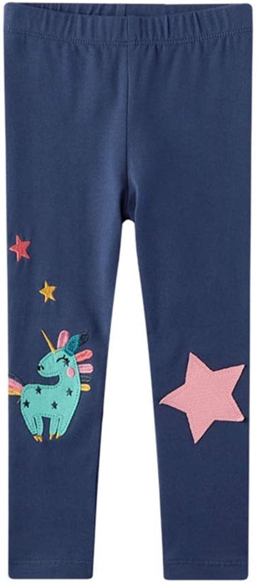 Leggings met eenhoorn-patroon, katoen, elastisch