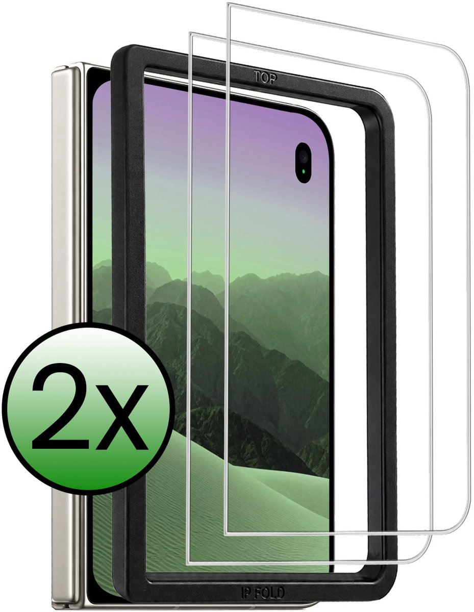 Screenprotector - 2 Stuks Geschikt voor Apple iPhone Duo - Met Installatie Frame - Beschermglas - Gehard Glas - Tempered Glass - Screen Protector