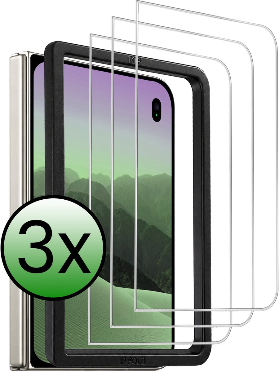Screenprotector - 3 Stuks Geschikt voor Apple iPhone Duo - Met Installatie Frame - Beschermglas - Gehard Glas - Tempered Glass - Screen Protector