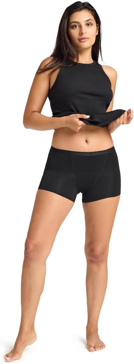 Menstruatiebroek voor dames, volledige korte boyshort broek - incontinentiebescherming - herbruikbare en wasbare damesonderbroek - menstruatieondergoed - zware nachtelijke flow