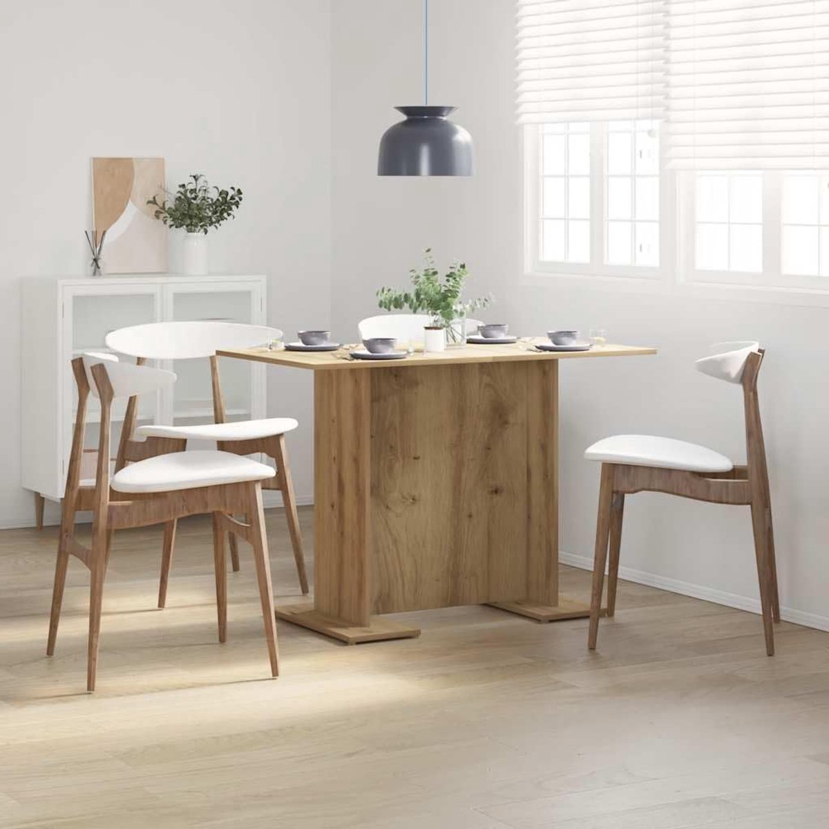 Eettafel Artisan eiken 110x60x75 cm houtmateriaal