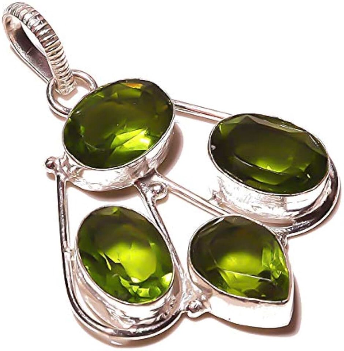 Amethyst Quartz Handmade PENDANT 2.25" Long Silver Plated! Jewelry from Kashish! All Variety Store all Occasions