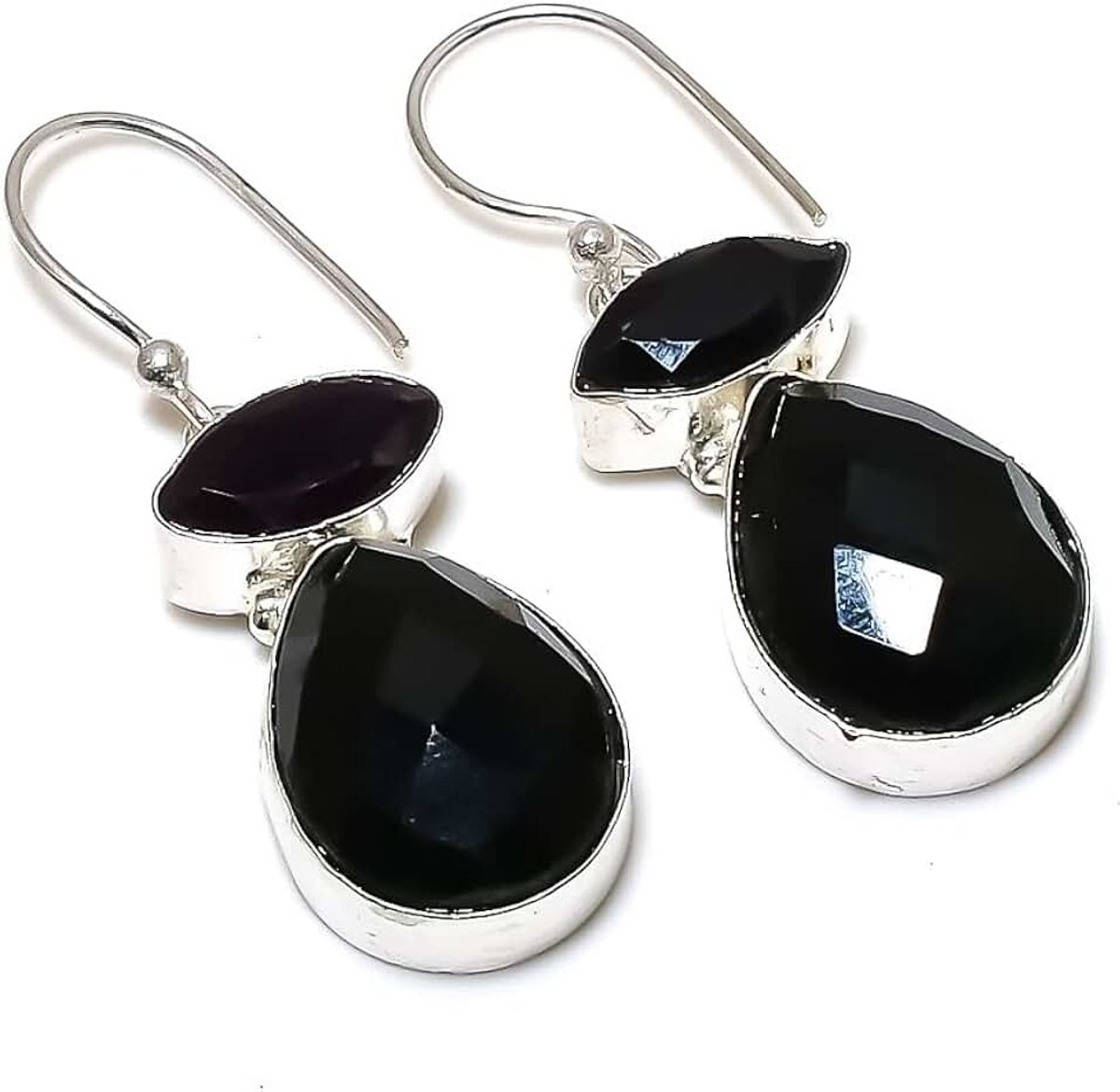 Handmade Earring 2" Long Girls Woman's Sterling Silver Plated Jewelry From Kashish