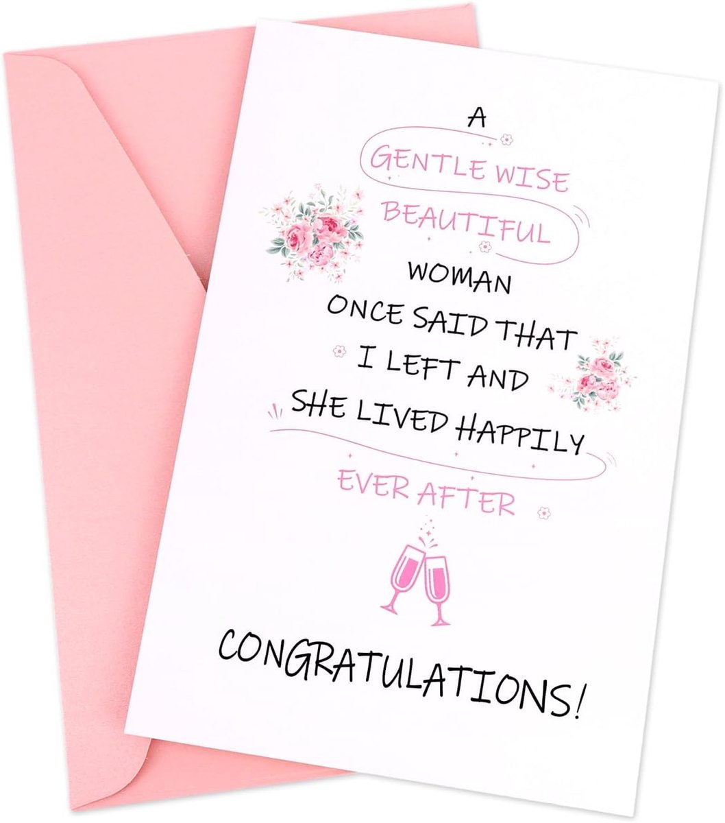 Grappige Pensioenkaart voor Vrouw, A Gentle Wise Beautiful Women Gefeliciteerd Pensioen Wenskaart met Envelop Afscheidscadeau bij Vertrek van Werk Gefeliciteerd Pensioen Kaarten voor Collega