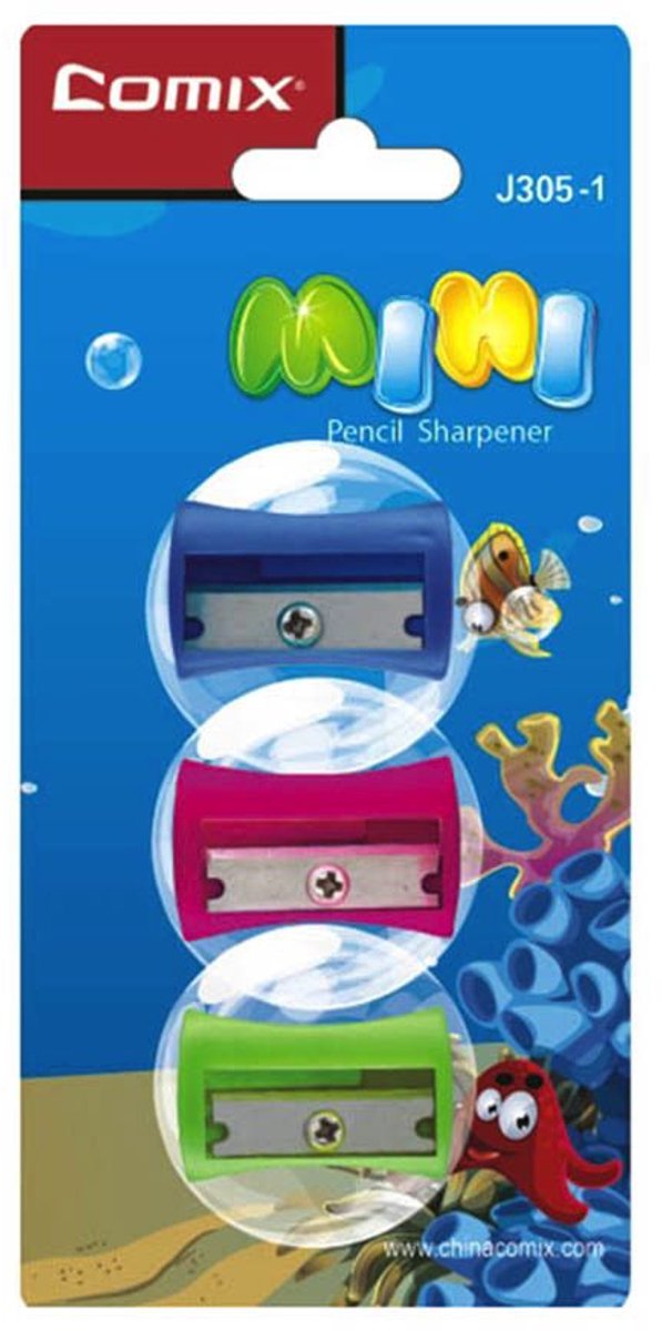 Comix puntenslijper Mini, 3 stuks