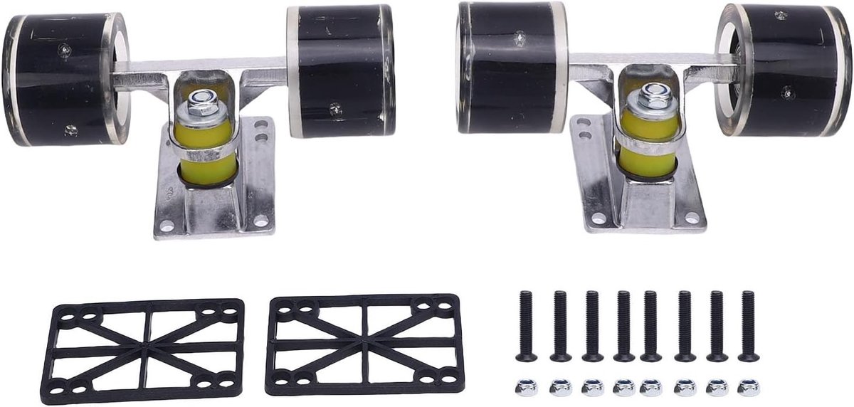Longboard Skateboard Trucks en Wielen Set 55 x 45 mm Skateboard Wielen Aluminium en PU Hardware voor Cruisers en Tricks