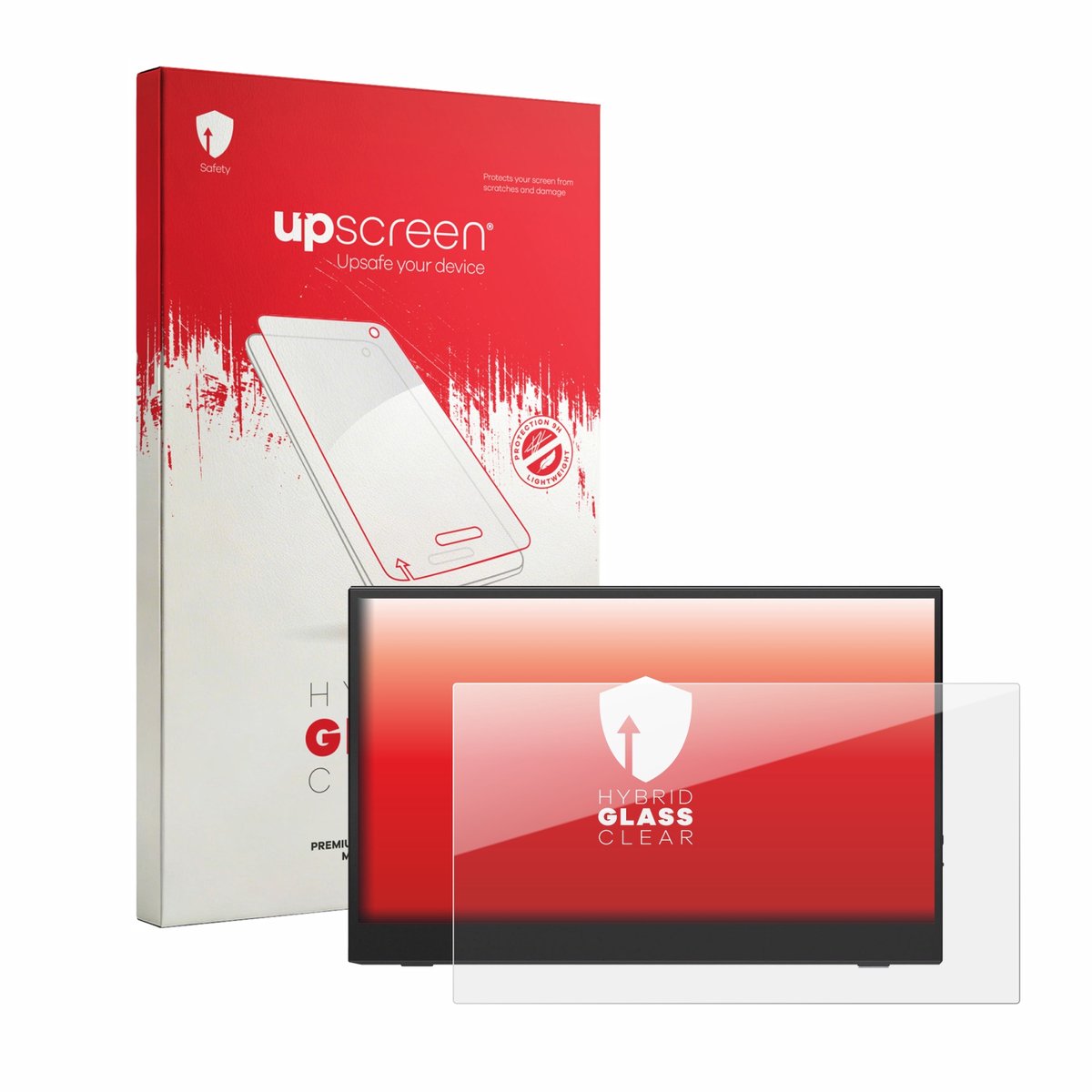 upscreen - Screenprotector voor UFYQL M156F04 15.6" - Folie Beschermfolie Beschermglas transparant