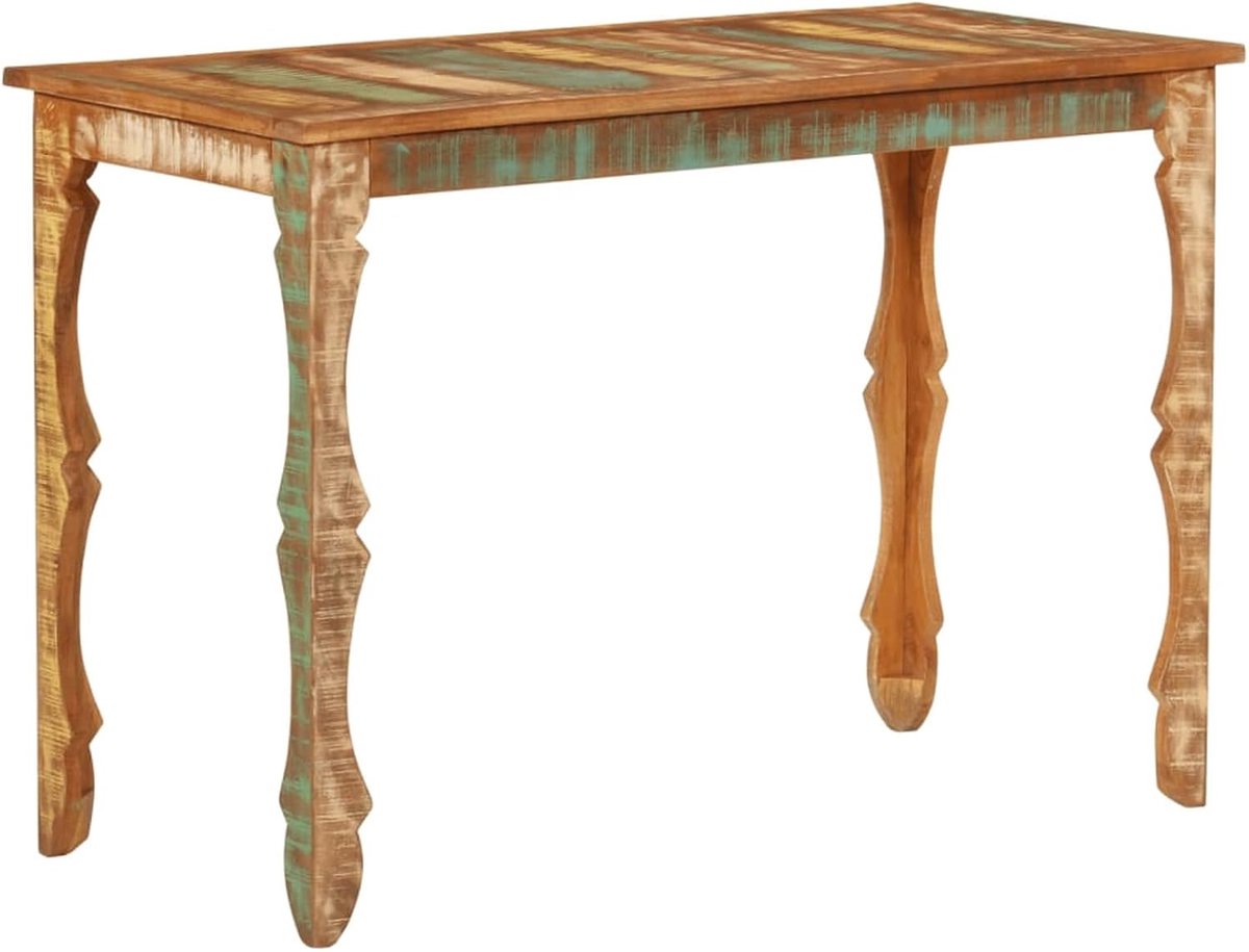 Eettafel, tafel voor keuken eetkamer, eetkamertafel met veel ruimte voor snacks dranken, keukentafel, houten tafel, oud hout massief hout