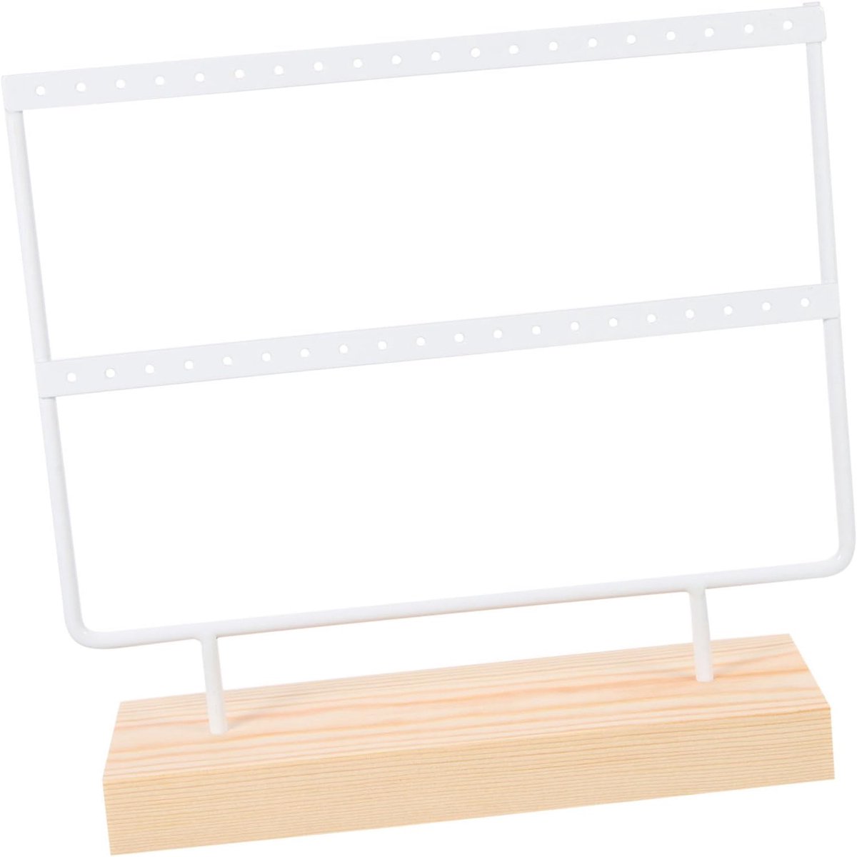 Witte Ijzeren Oorbellenhouder Duurzame Sieradenorganizer met Compacte Displaystandaard voor Hangoorbellen Geschikt voor Slaapkamer Kantoor